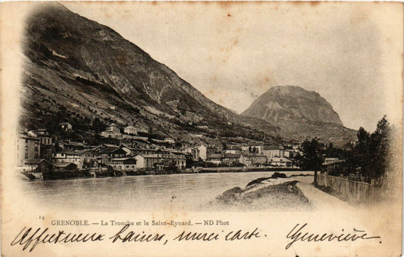 Carte postale ancienne Grenoble - La Tronche et le St-Eynard à Grenoble