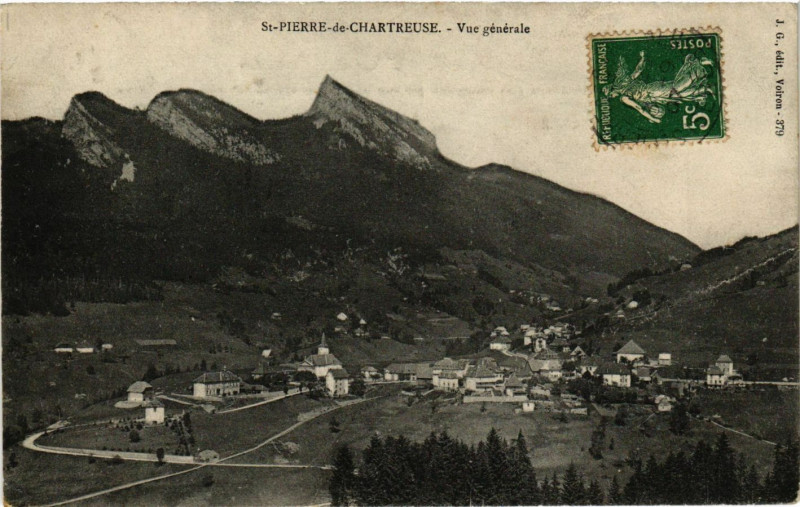 Carte postale ancienne Saint-Pierre de Chartreuse - Vue générale à Saint-Pierre-de-Chartreuse