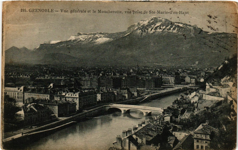 Carte postale ancienne Grenoble - Vue générale à Grenoble