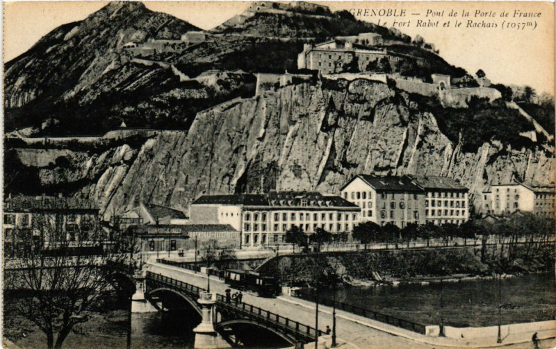 Carte postale ancienne Grenoble - Pont-de-la Porte à Grenoble