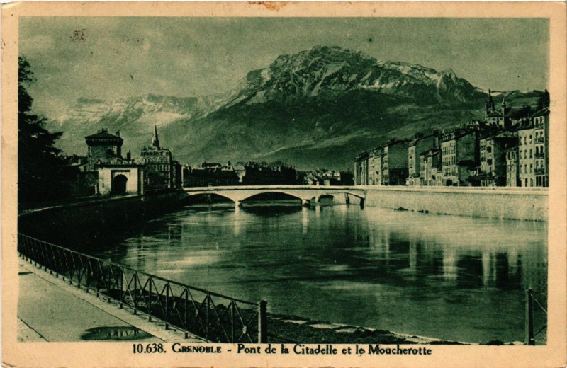 Carte postale ancienne Grenoble - Pont-de-la Citadelle à Grenoble