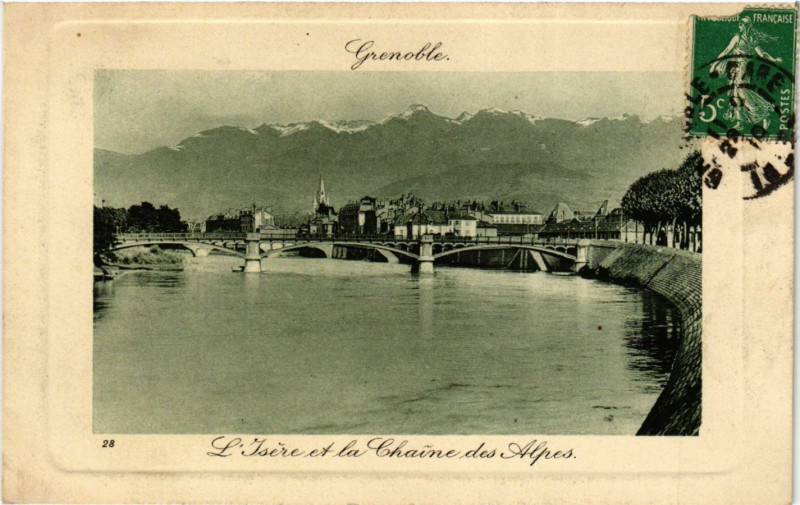Carte postale ancienne Grenoble - L'Isere à Grenoble