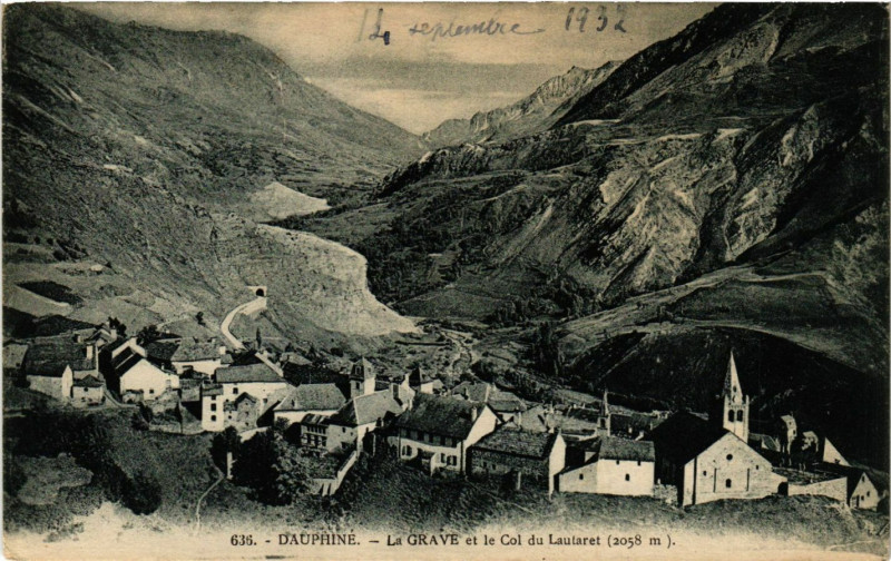Carte postale ancienne Dauphiné - La Grave et le Col
