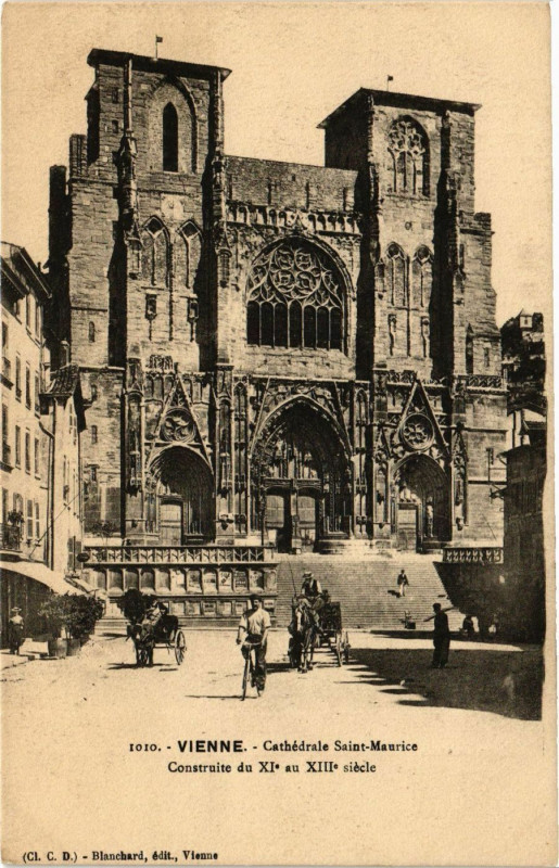 Carte postale ancienne Vienne - Cathedrale St-Maurice à Vienne