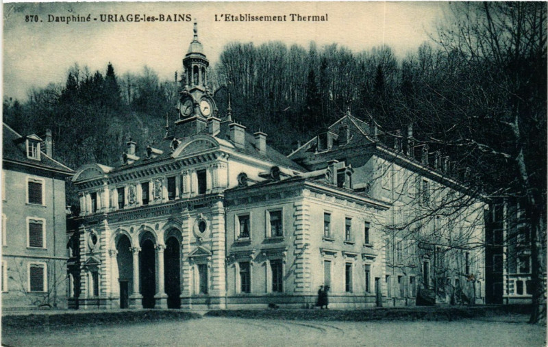 Carte postale ancienne Uriage-les-Bains - L'Etablissement Thermal