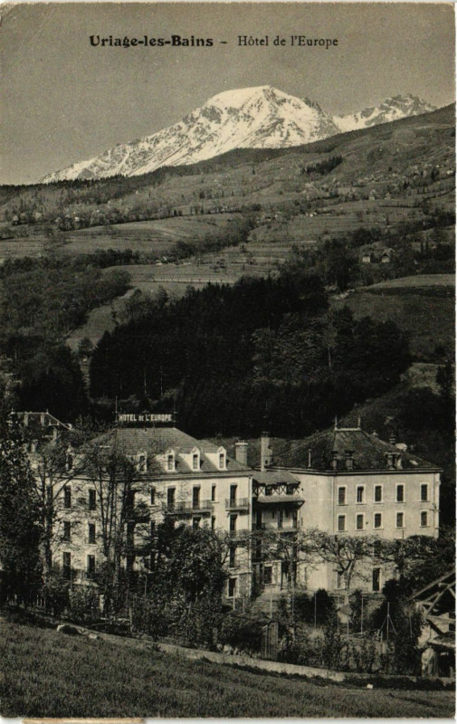 Carte postale ancienne Uriage-les-Bains - Hotel de l'Europe