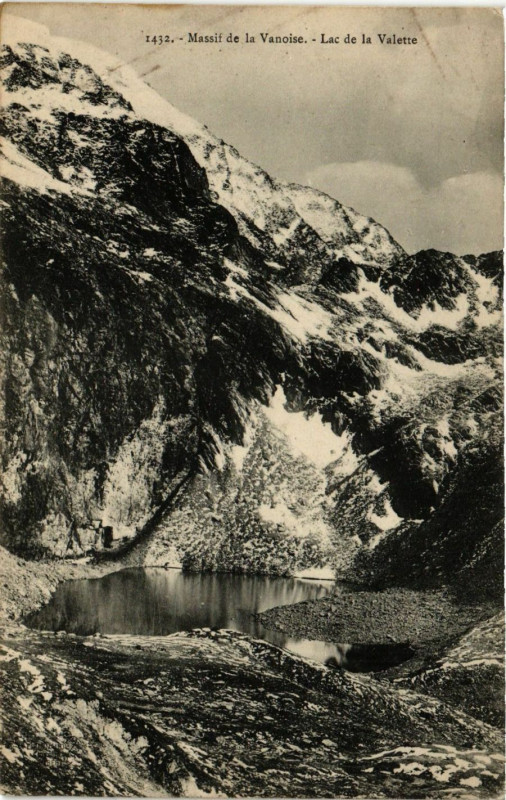Carte postale ancienne Massif de la Vanoise - Lac de la Valette à La Valette
