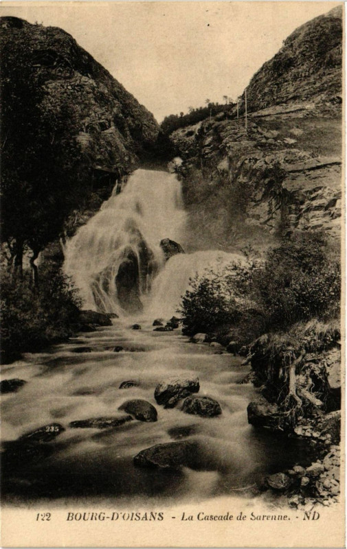 Carte postale ancienne Bourg d'Oisans - La Cascade de Sarenne