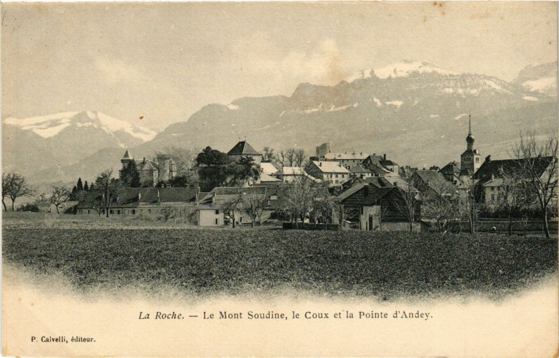 Carte postale ancienne La Roche - Le Mont Soudine à Roche