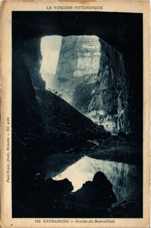Carte postale ancienne Choranche - Grotte du Bournillon à Choranche