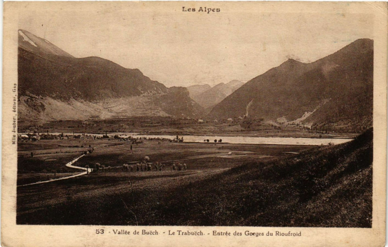 Carte postale ancienne Vallée de Buech - Le Trabuech