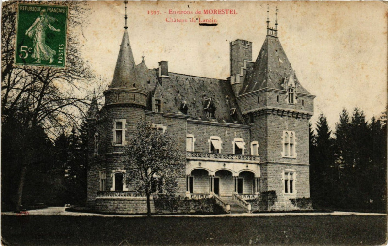 Carte postale ancienne Env. de Morestel - Chateau de Lancin à Courtenay