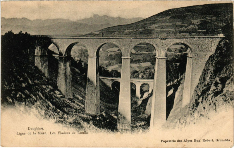 Carte postale ancienne Dauphiné - Ligne de La Mure à La Mure
