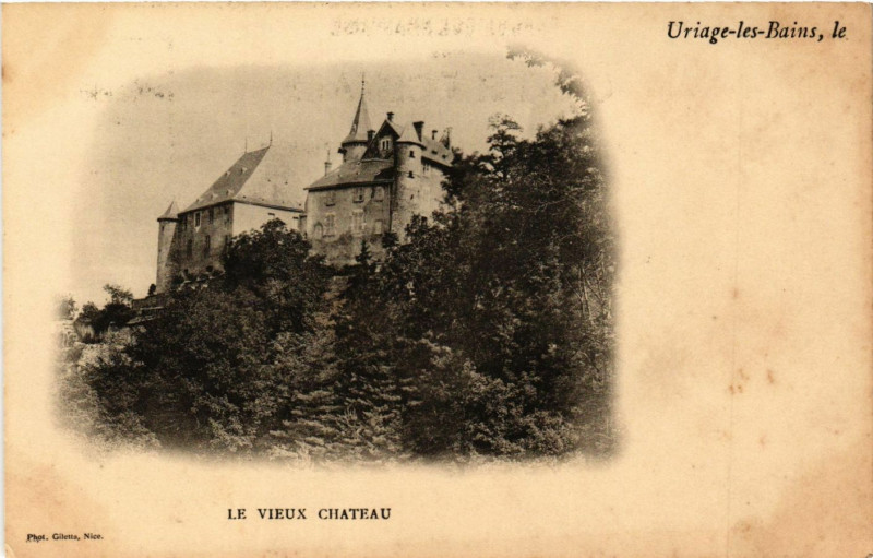 Carte postale ancienne Uriage-les-Bains - Le Vieux Chateau