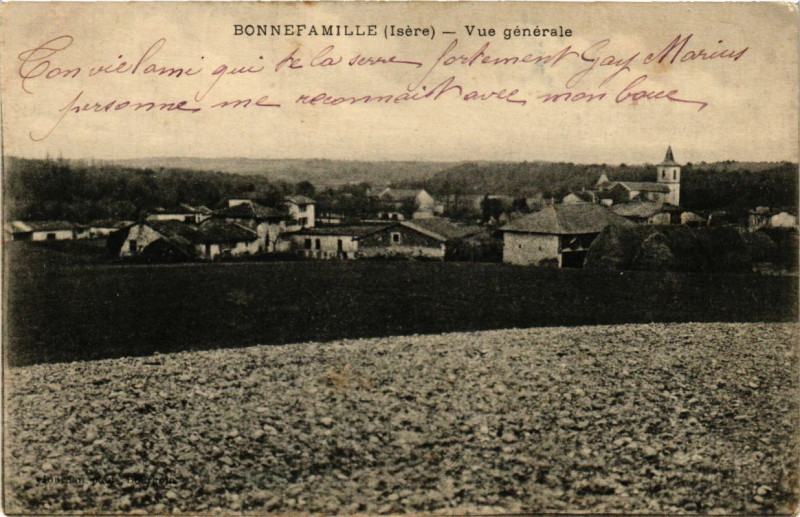 Carte postale ancienne Bonnefamille - Vue générale à Bonnefamille