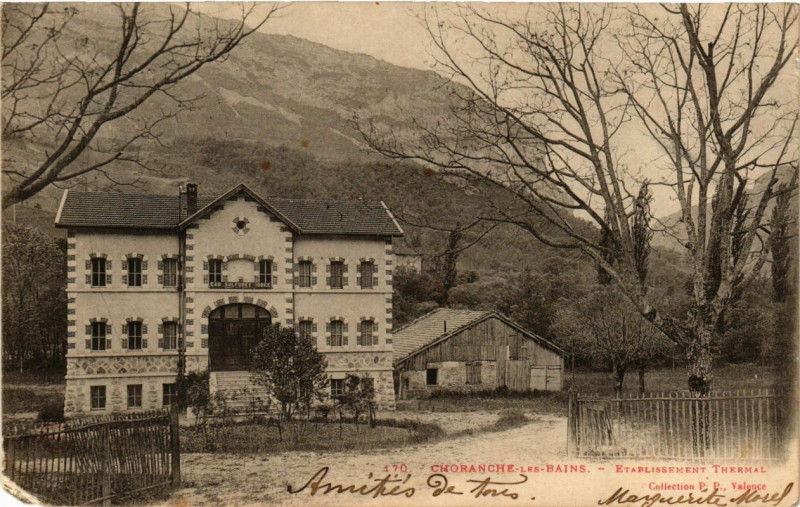 Carte postale ancienne Choranche-les-Bains - Etablissement Thermal à Choranche