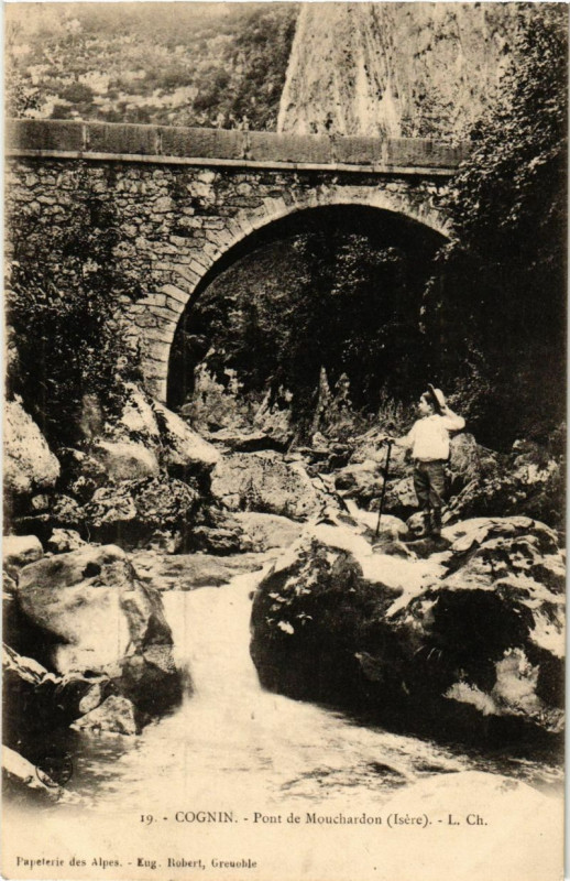 Carte postale ancienne Cognin - Pont-de-Mouchardon -
