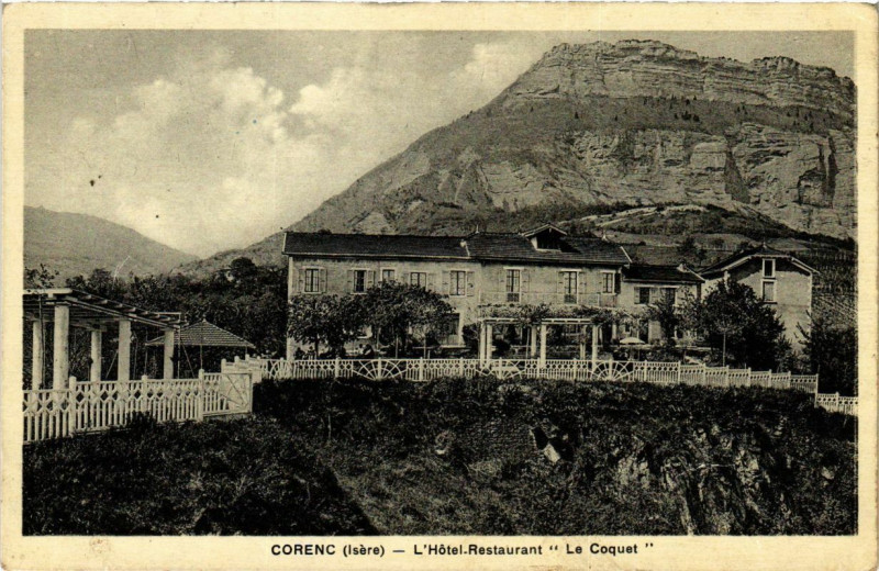 Carte postale ancienne Conrenc - L'Hotel-Restaurant Le Coquet