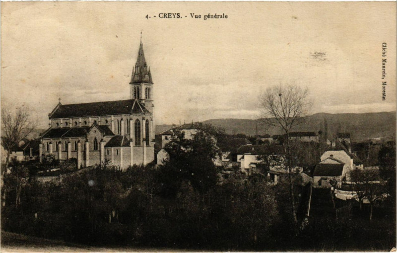 Carte postale ancienne Creys - Vue générale
