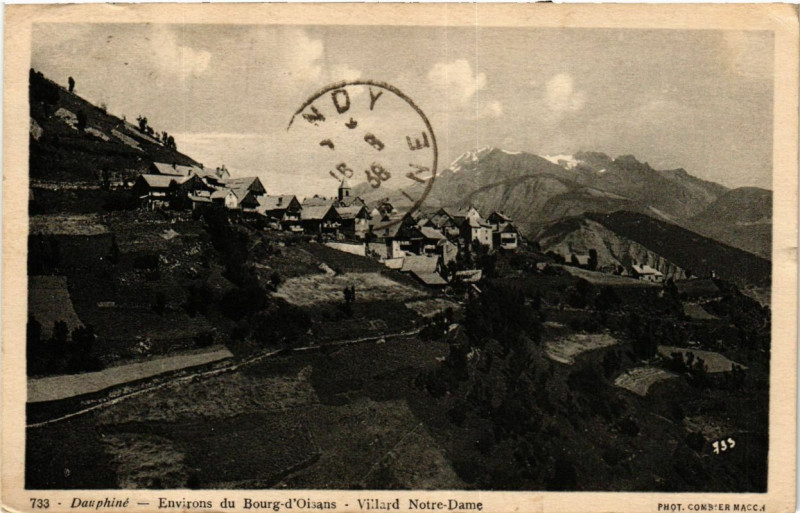 Carte postale ancienne Dauphiné - Env. du Bourg-d'Oisans-Villard Notre-Dame à Villard-Notre-Dame