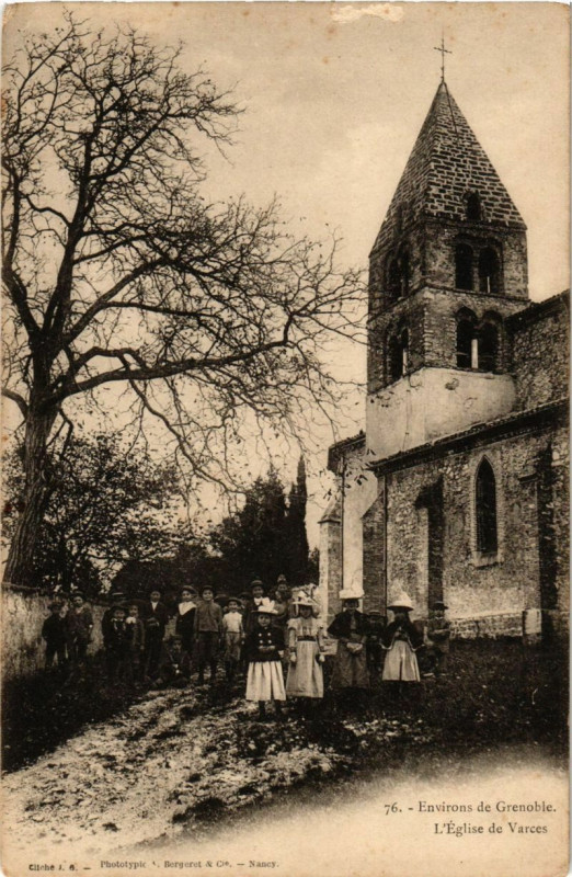 Carte postale ancienne Env. de Grenoble - L'Eglise de Varces à Grenoble