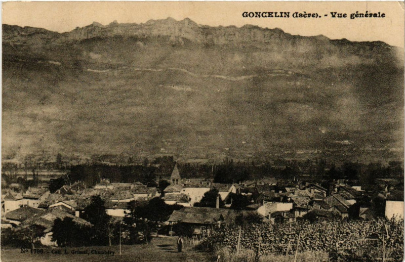 Carte postale ancienne Goncelin - Vue générale à Goncelin