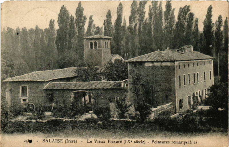 Carte postale ancienne Salaise - Le Vieux Prieure (Ix s.) - Peintures remarquables