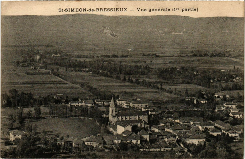 Carte postale ancienne St-Simeon-de-Bressieux - Vue générale à Bressieux
