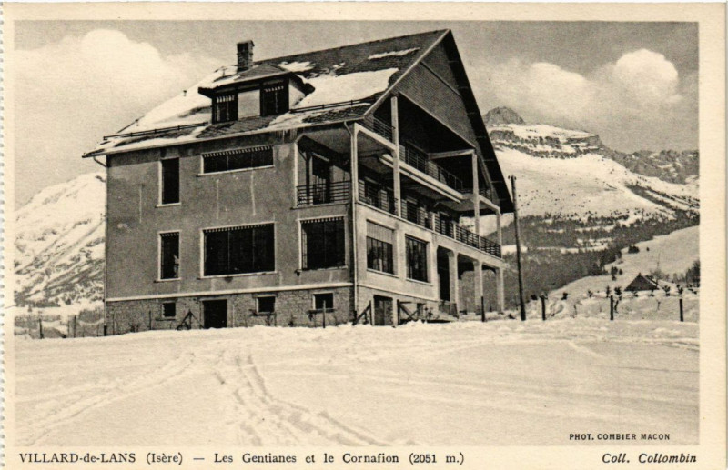 Carte postale ancienne Villard-de-Lans - Les Gentianes et le Cornafion à Villard-de-Lans