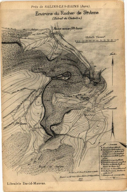 Carte postale ancienne Env. du Rocher de Sainte-Anne à Roche