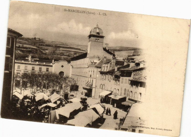 Carte postale ancienne Saint-Marcellin - L. Ch. à Saint-Marcellin