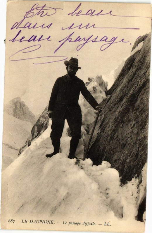 Carte postale ancienne Le Dauphiné - Le passage difficile au Passage