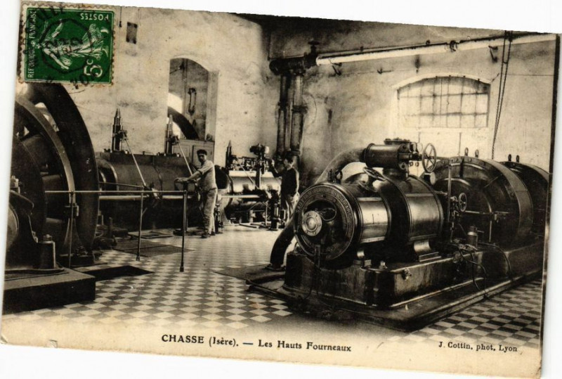 Carte postale ancienne Chasse - Les Hauts Fourneaux à Four