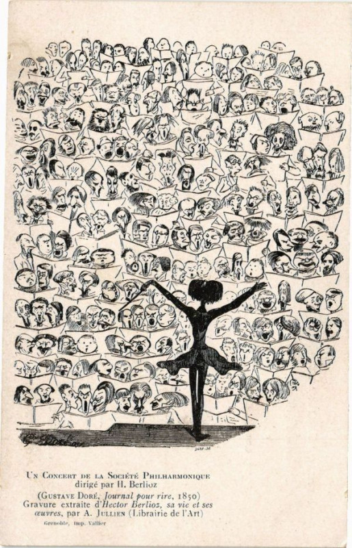 Carte postale ancienne Un Concert de la Societe Philhalmonique