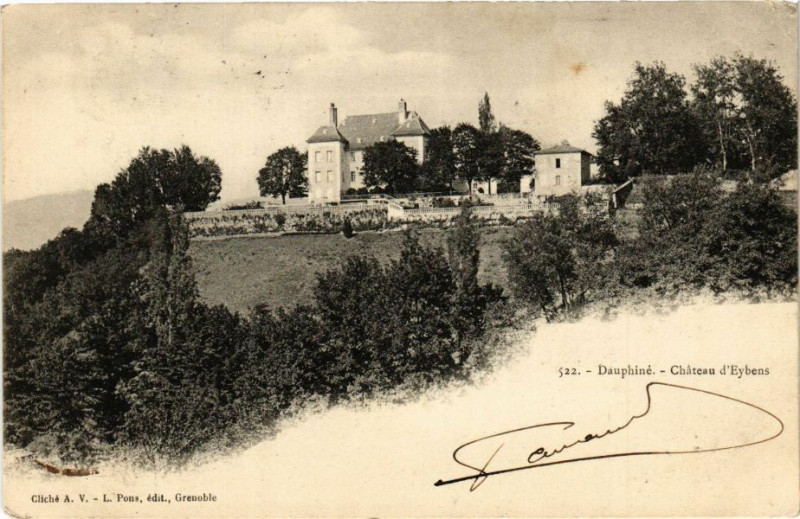 Carte postale ancienne Dauphiné - Chateau d'Eybens à Eybens