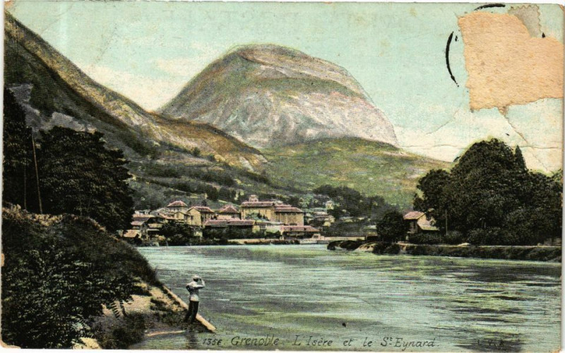 Carte postale ancienne Ed. Aqua 1356 Grenoble L'Isere et le St-Eynard à Grenoble