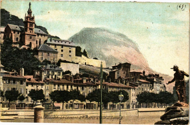 Carte postale ancienne Ed. Aqua 1350 Grenoble Le Couvent Ste-Marie à Grenoble