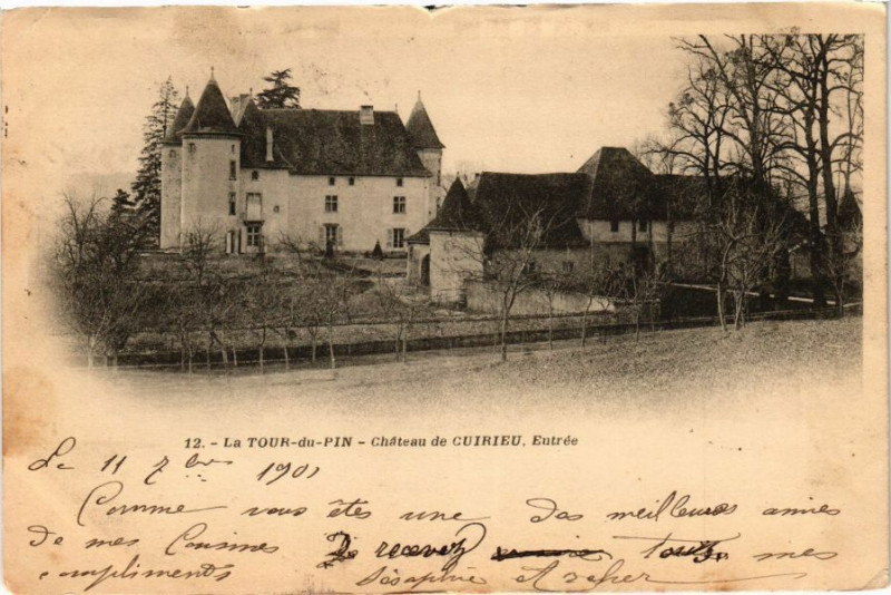 Carte postale ancienne La Tour-du-Pin - Le Chateau de Cuirieu Entrée à La Tour-du-Pin