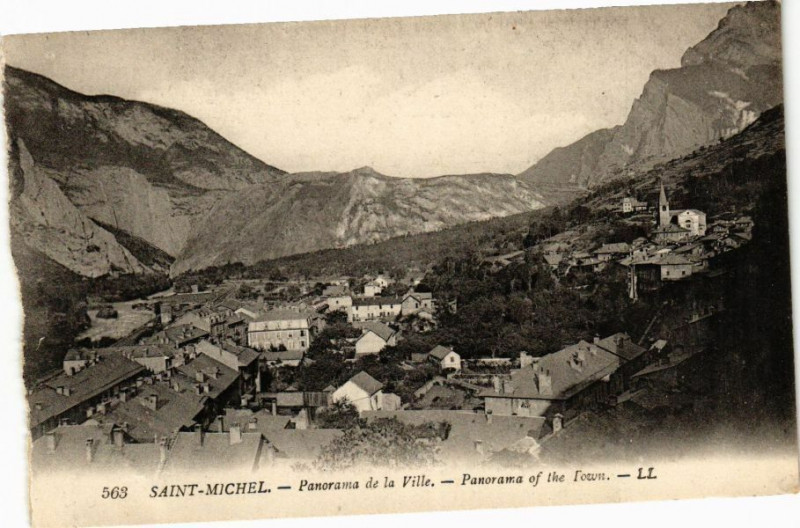 Carte postale ancienne Saint-Michel - Panorama de la Ville - Panoramaof the Town