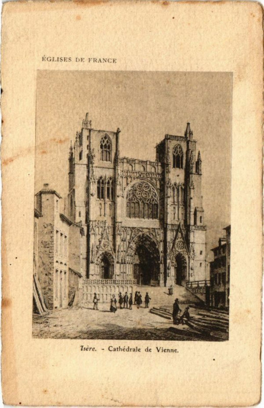 Carte postale ancienne Eglises de France - Isere - Cathedrale de Vienne à Vienne