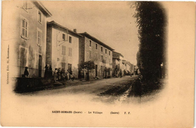 Carte postale ancienne Saint-Romans - Le Village - à Saint-Romans