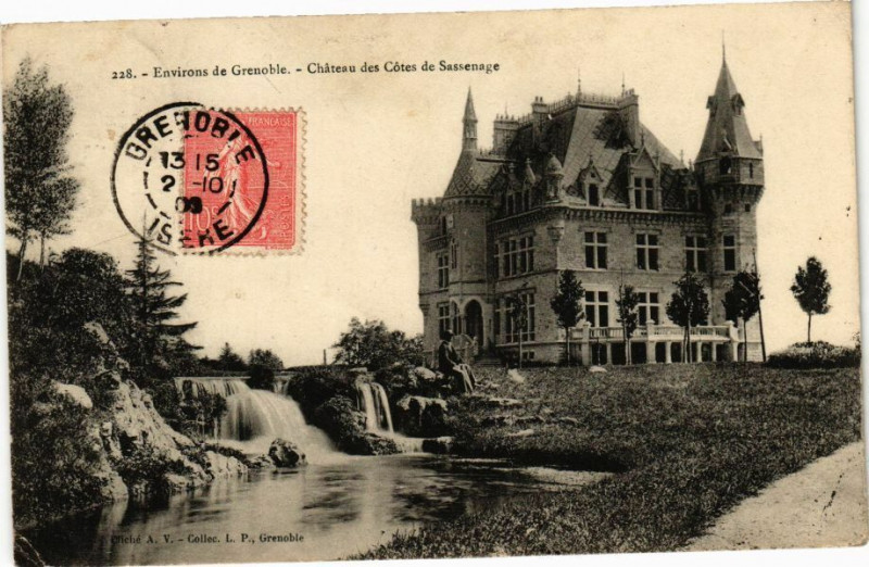 Carte postale ancienne Env. de Grenoble - Chateau des Cotes de Sassenage à Grenoble