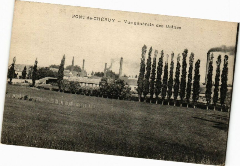 Carte postale ancienne Pont-de-Cheruy - Vue générale des Usines à Pont-de-Chéruy