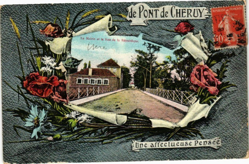 Carte postale ancienne De Pont-de-Cheruy - Une affectueuse Pensée à Pont-de-Chéruy