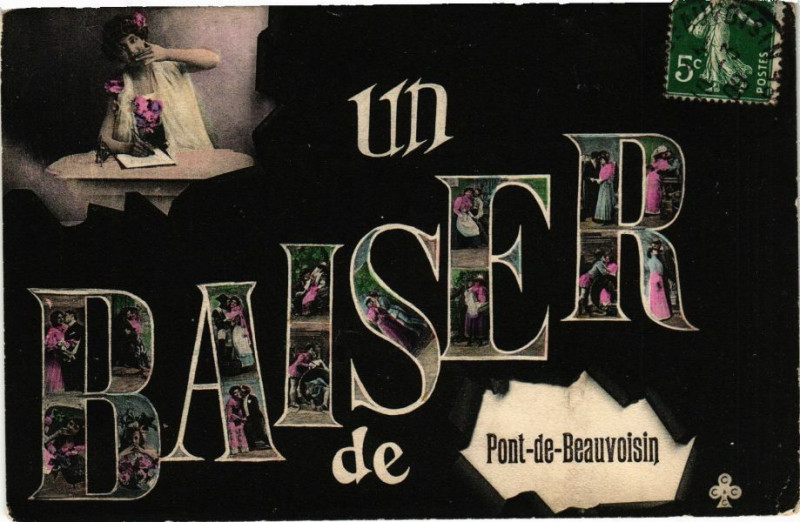Carte postale ancienne Un Baisier de Pont-de-Beauvoisin