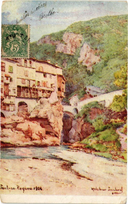 Carte postale ancienne Pont-en-Royans - 1904 à Pont-en-Royans