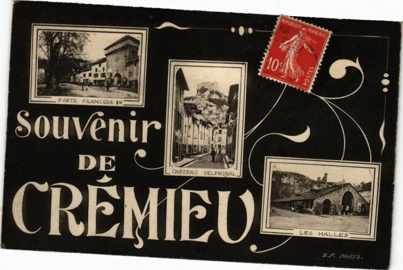 Carte postale ancienne Souvenir de Cremieu à Crémieu