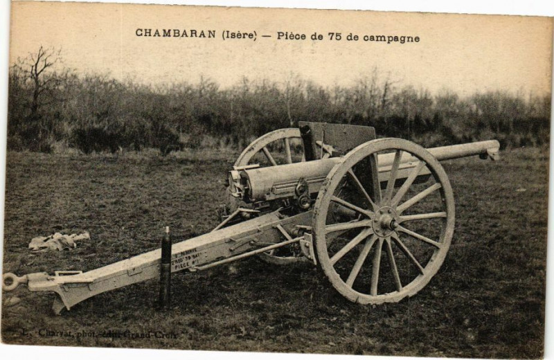 Carte postale ancienne Chambaran - Piece de 75 de campagne