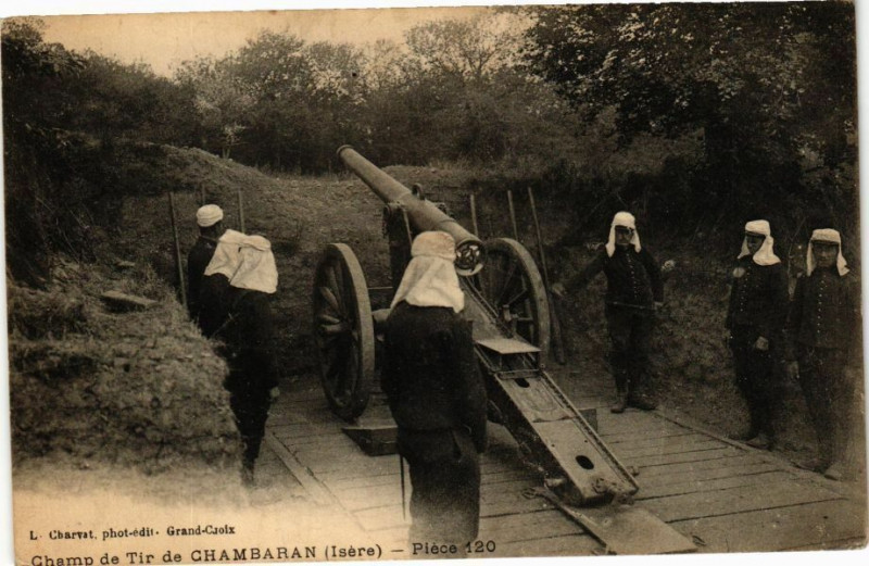 Carte postale ancienne Camp de Tir de Chambaran - Piece 120