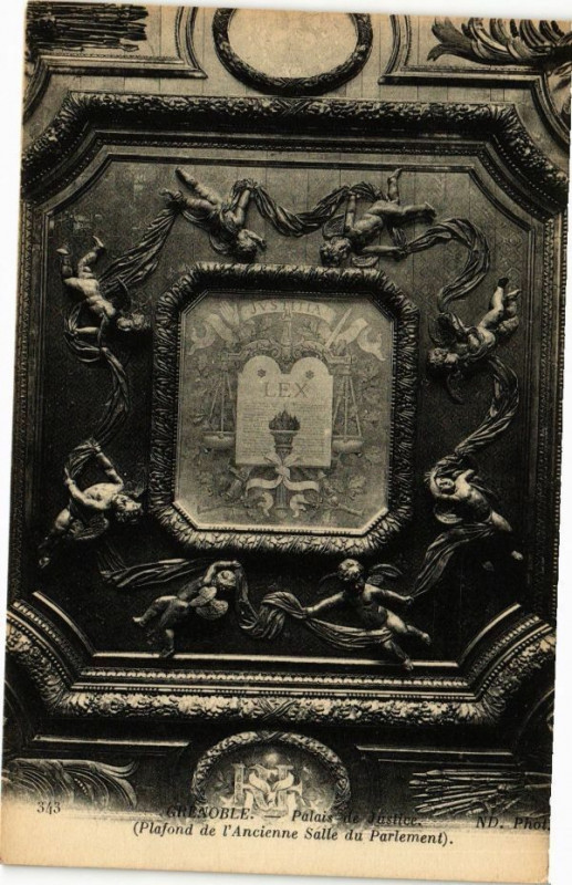 Carte postale ancienne Grenoble - Le Palais de Justice à Grenoble